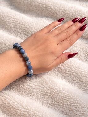 Sodalite Crystal Bracelet – 7” | Natural Stones | Deep Azure | Raw Beauty |